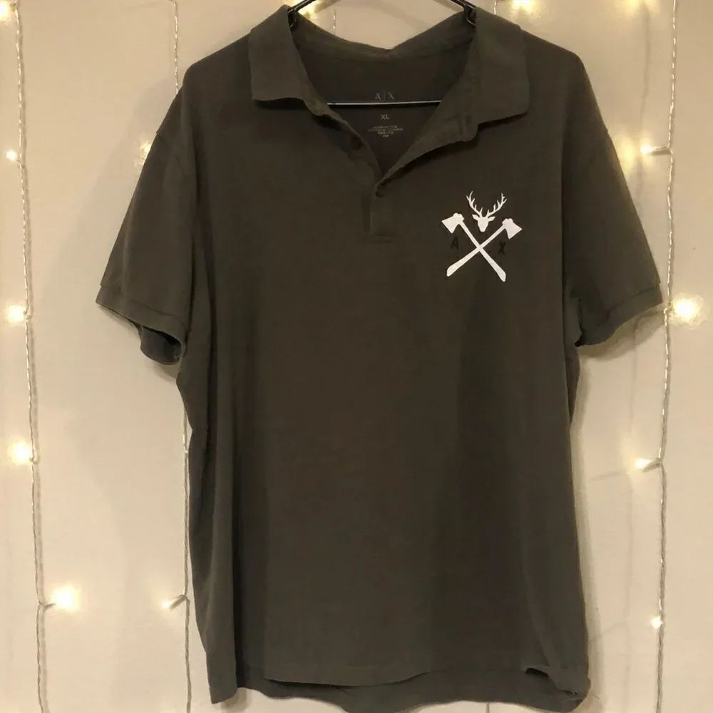 Armani Exchange Clive Green Polo Shirt Size XL